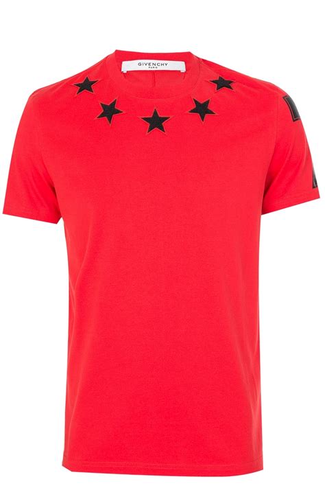 tee shirt givenchy etoile rouge|givenchy paris tees.